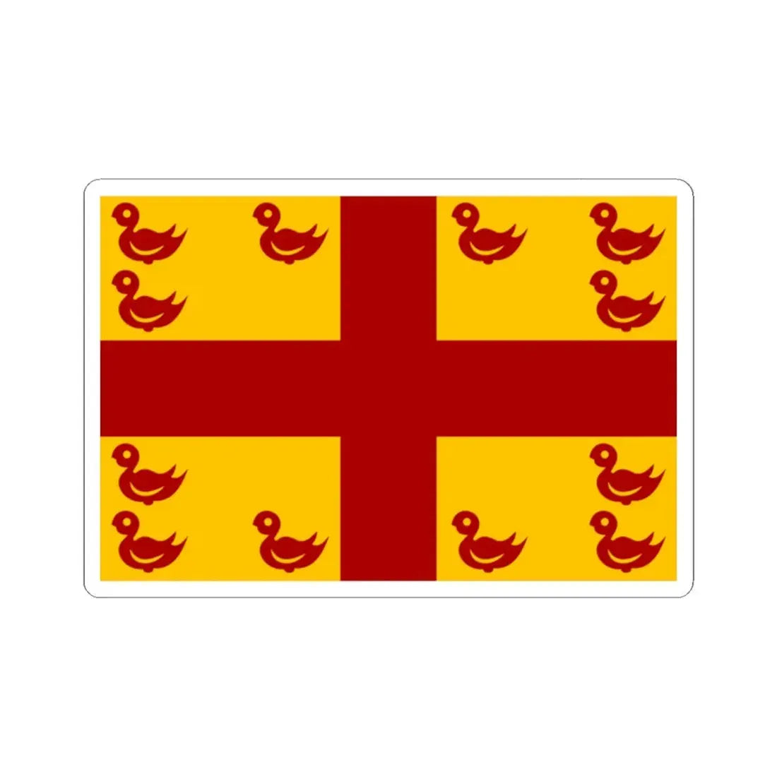 Maldegem vlag (Belgium) STICKER Vinyl Kiss-Cut Decal 2 Inch White - The Sticker Space