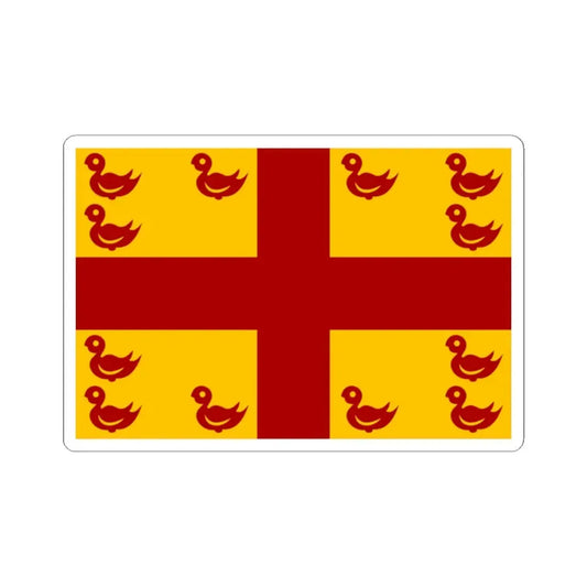 Maldegem vlag (Belgium) STICKER Vinyl Kiss-Cut Decal 2 Inch White - The Sticker Space