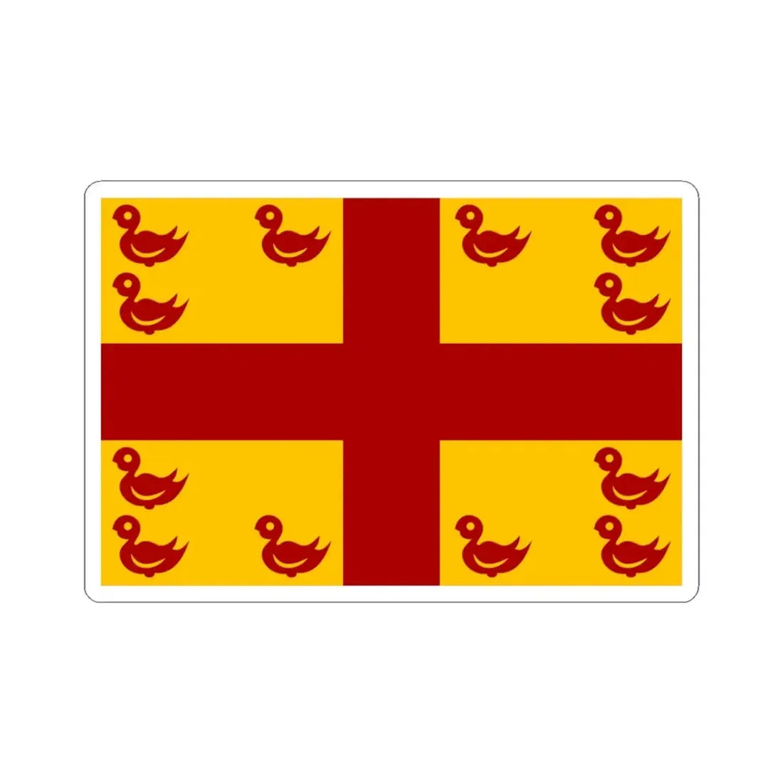 Maldegem vlag (Belgium) STICKER Vinyl Kiss-Cut Decal 3 Inch White - The Sticker Space