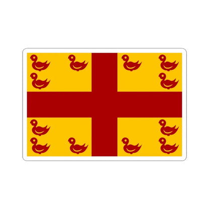 Maldegem vlag (Belgium) STICKER Vinyl Kiss-Cut Decal 3 Inch White - The Sticker Space