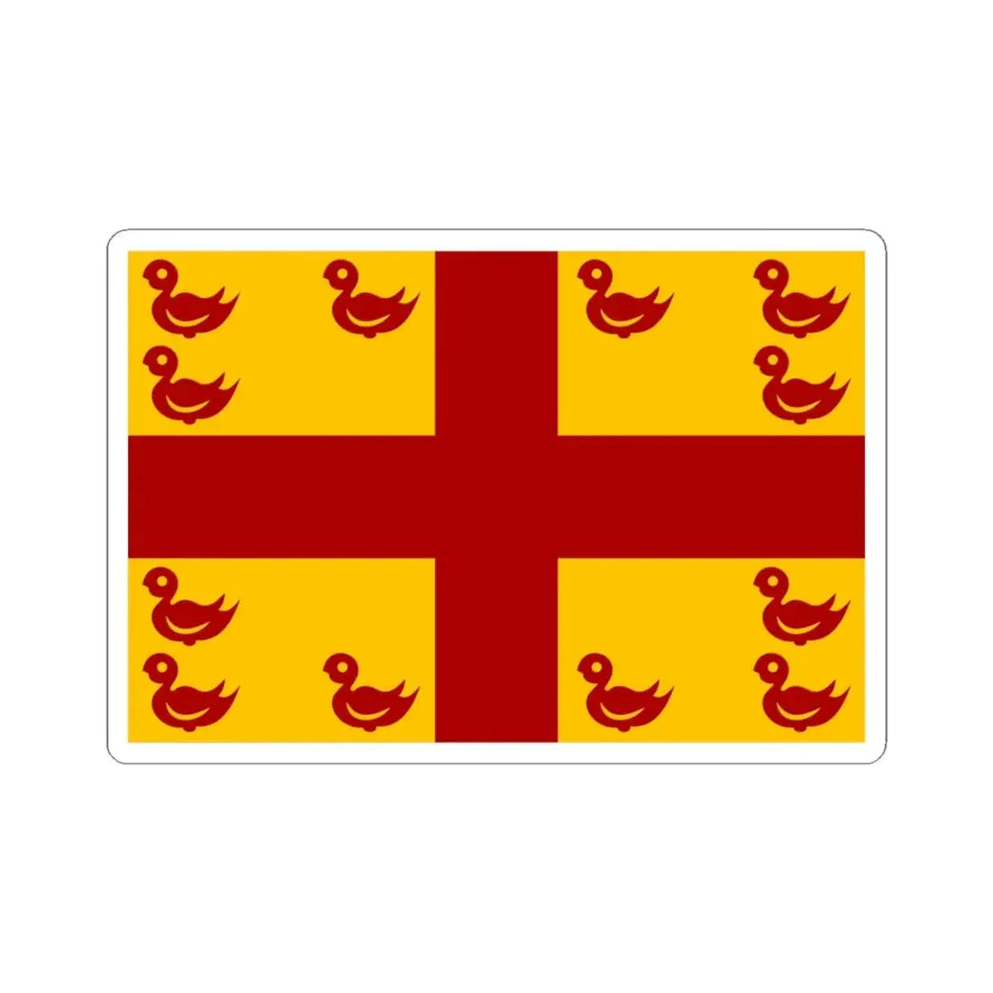 Maldegem vlag (Belgium) STICKER Vinyl Kiss-Cut Decal 4 Inch White - The Sticker Space