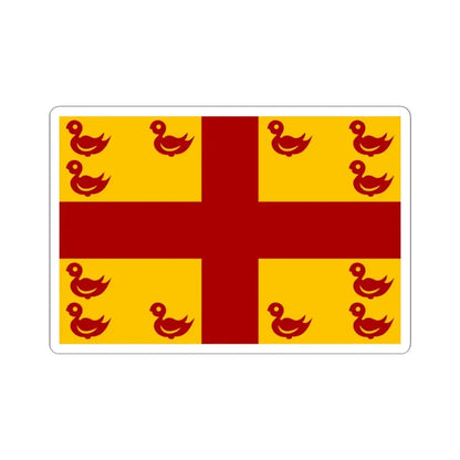 Maldegem vlag (Belgium) STICKER Vinyl Kiss-Cut Decal 4 Inch White - The Sticker Space