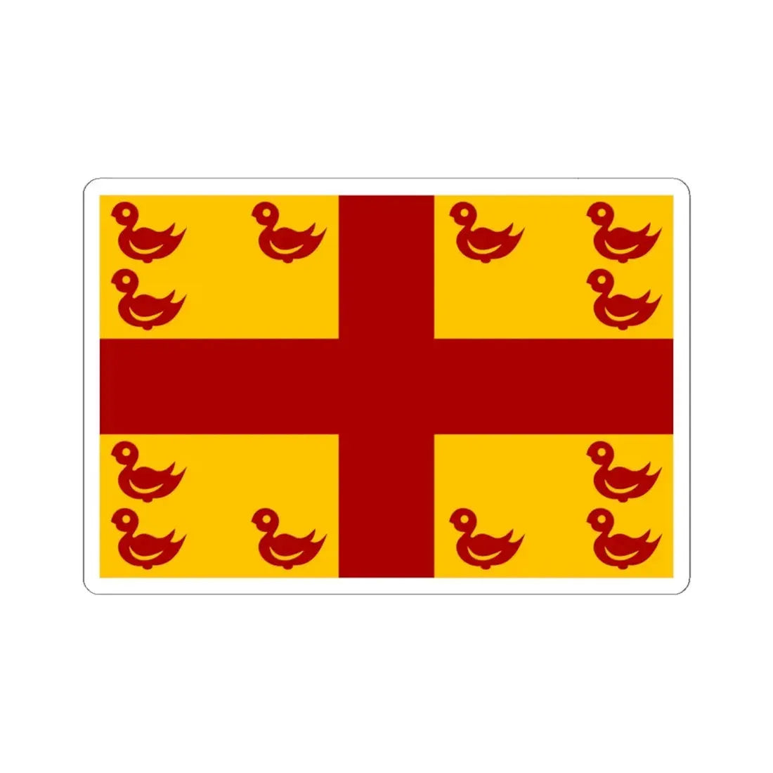 Maldegem vlag (Belgium) STICKER Vinyl Kiss-Cut Decal 6 Inch White - The Sticker Space