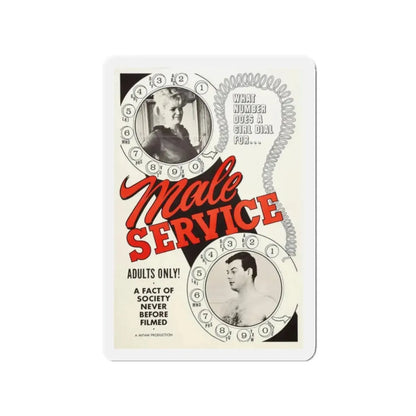 MALE SERVICE 1966 Movie Poster - Refrigerator Magnet - The Sticker Space