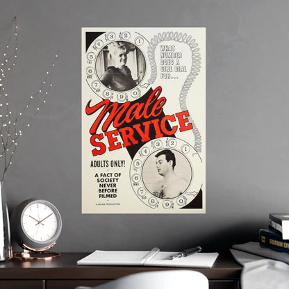 MALE SERVICE 1966 - Paper Movie Poster-The Sticker Space