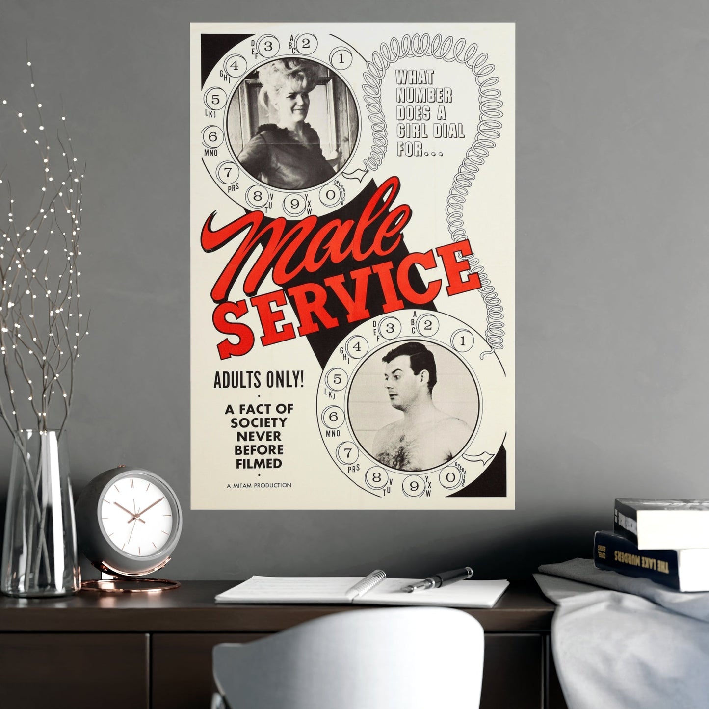 MALE SERVICE 1966 - Paper Movie Poster-The Sticker Space