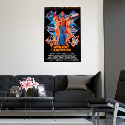 MALIBU EXPRESS 1985 - Paper Movie Poster-The Sticker Space