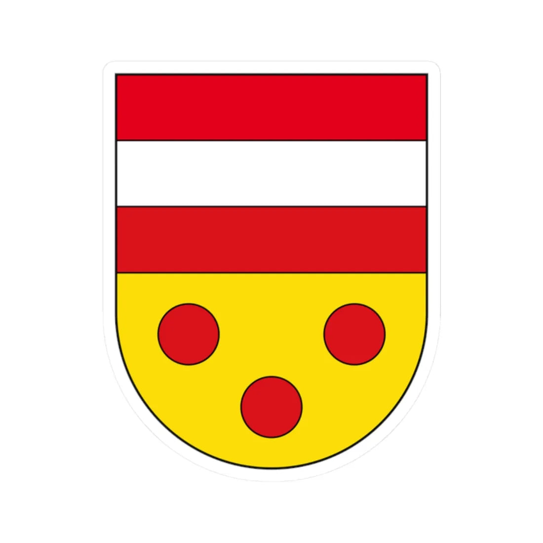 Malles Venosta-Stemma (Italy) (Coat of Arms) STICKER Vinyl Kiss-Cut Decal 2 Inch White - The Sticker Space