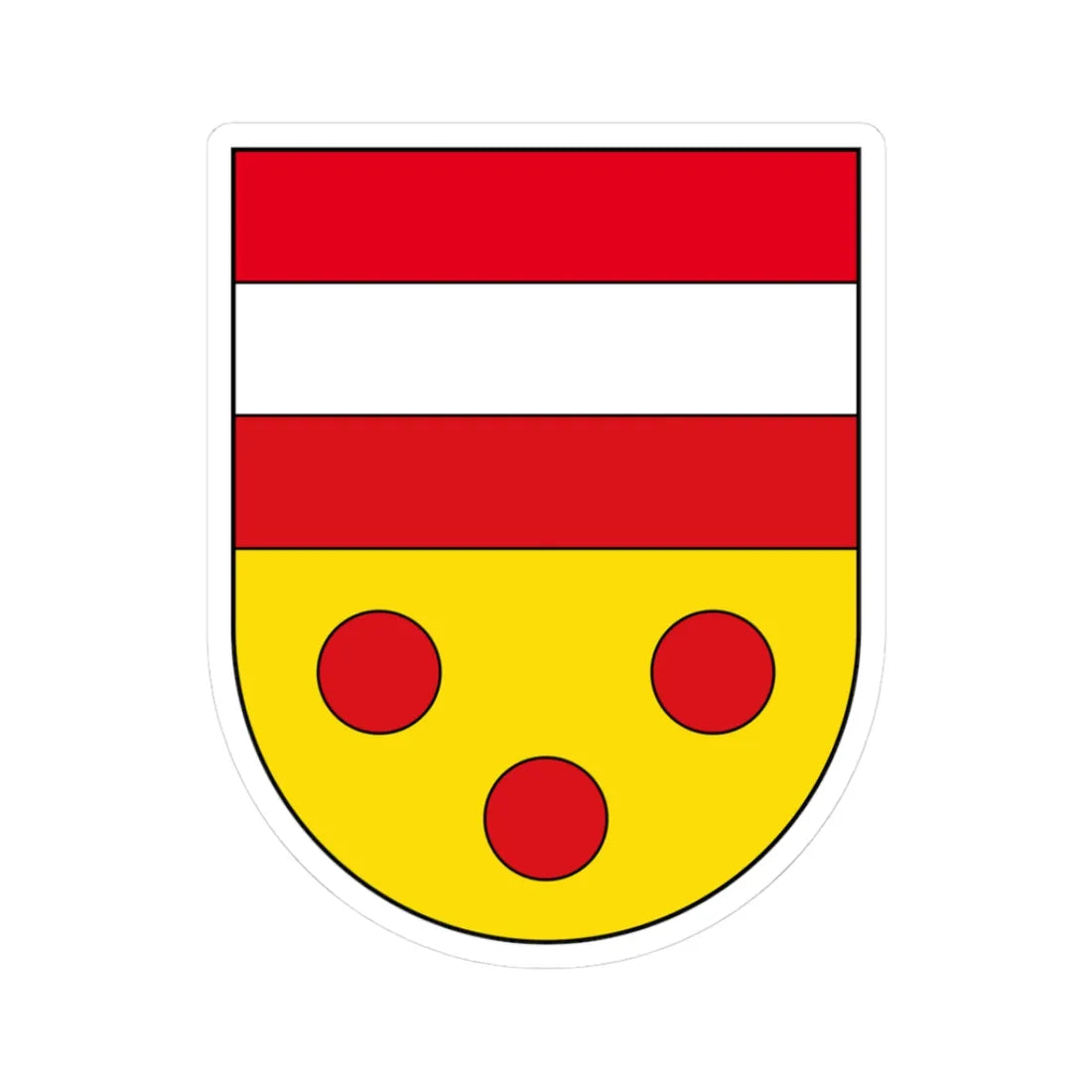 Malles Venosta-Stemma (Italy) (Coat of Arms) STICKER Vinyl Kiss-Cut Decal 3 Inch White - The Sticker Space