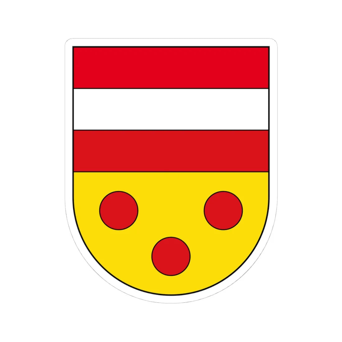 Malles Venosta-Stemma (Italy) (Coat of Arms) STICKER Vinyl Kiss-Cut Decal 4 Inch White - The Sticker Space