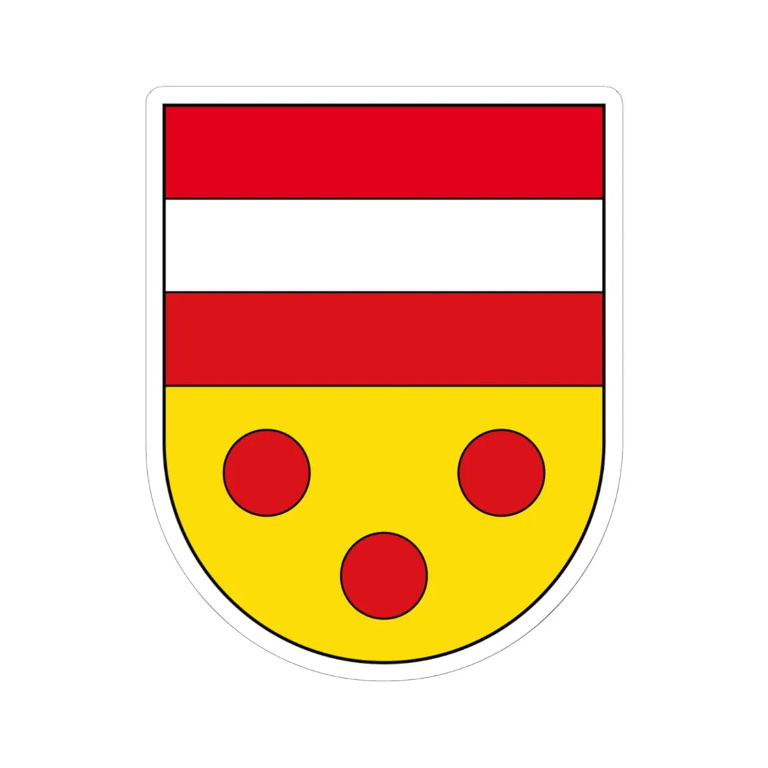 Malles Venosta-Stemma (Italy) (Coat of Arms) STICKER Vinyl Kiss-Cut Decal 6 Inch White - The Sticker Space