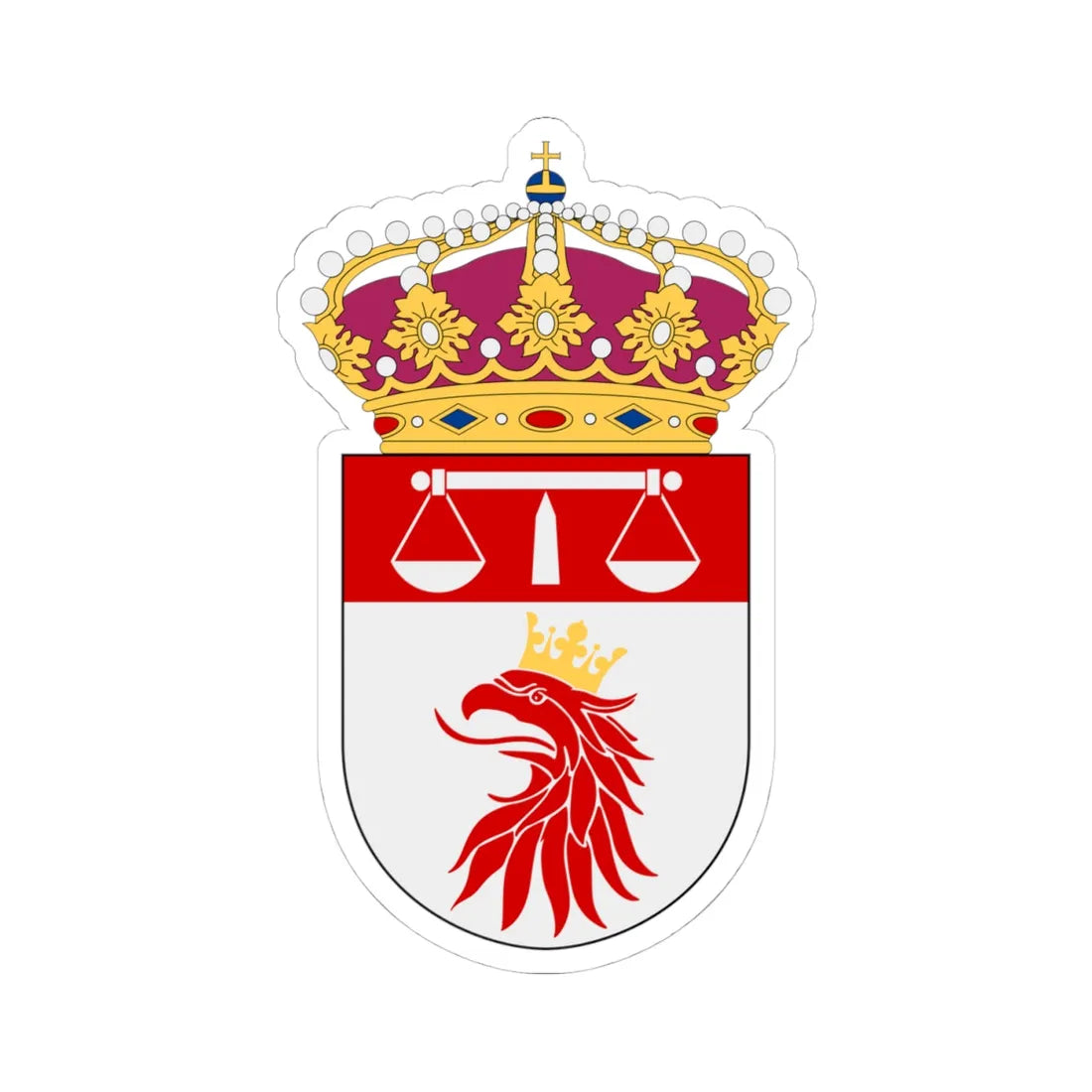 Malmö tingsrätt vapen (Sweden) (Coat of Arms) STICKER Vinyl Kiss-Cut Decal 4 Inch White - The Sticker Space