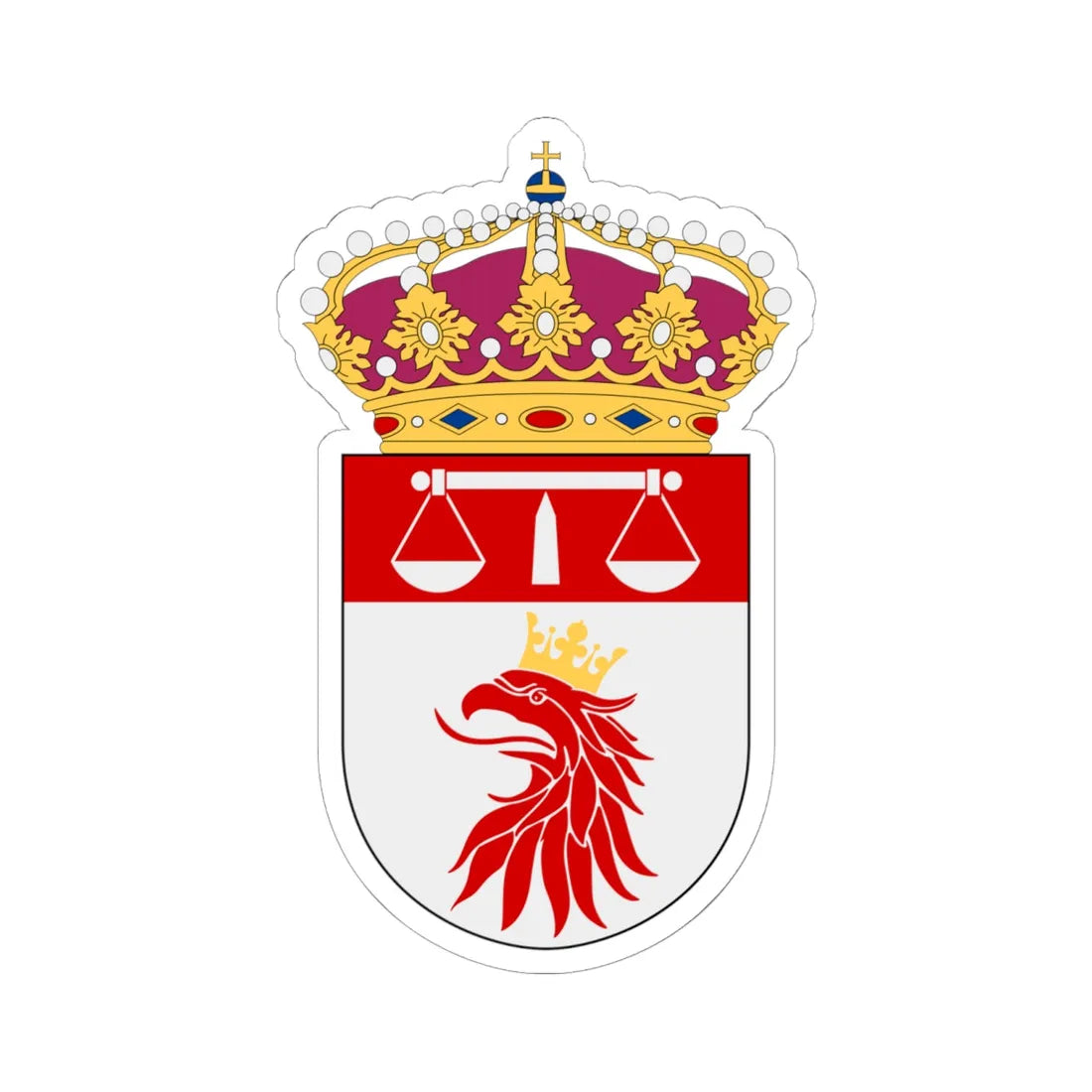 Malmö tingsrätt vapen (Sweden) (Coat of Arms) STICKER Vinyl Kiss-Cut Decal 6 Inch White - The Sticker Space