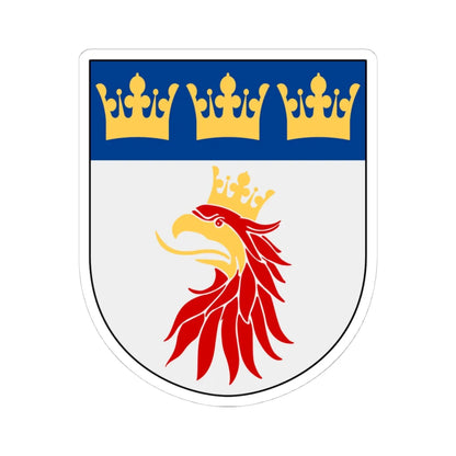 Malmöhus län vapen (Sweden) (Coat of Arms) STICKER Vinyl Kiss-Cut Decal 4 Inch White - The Sticker Space