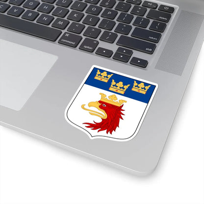 Malmöhus läns vapen (Sweden) (Coat of Arms) STICKER Vinyl Kiss-Cut Decal - The Sticker Space