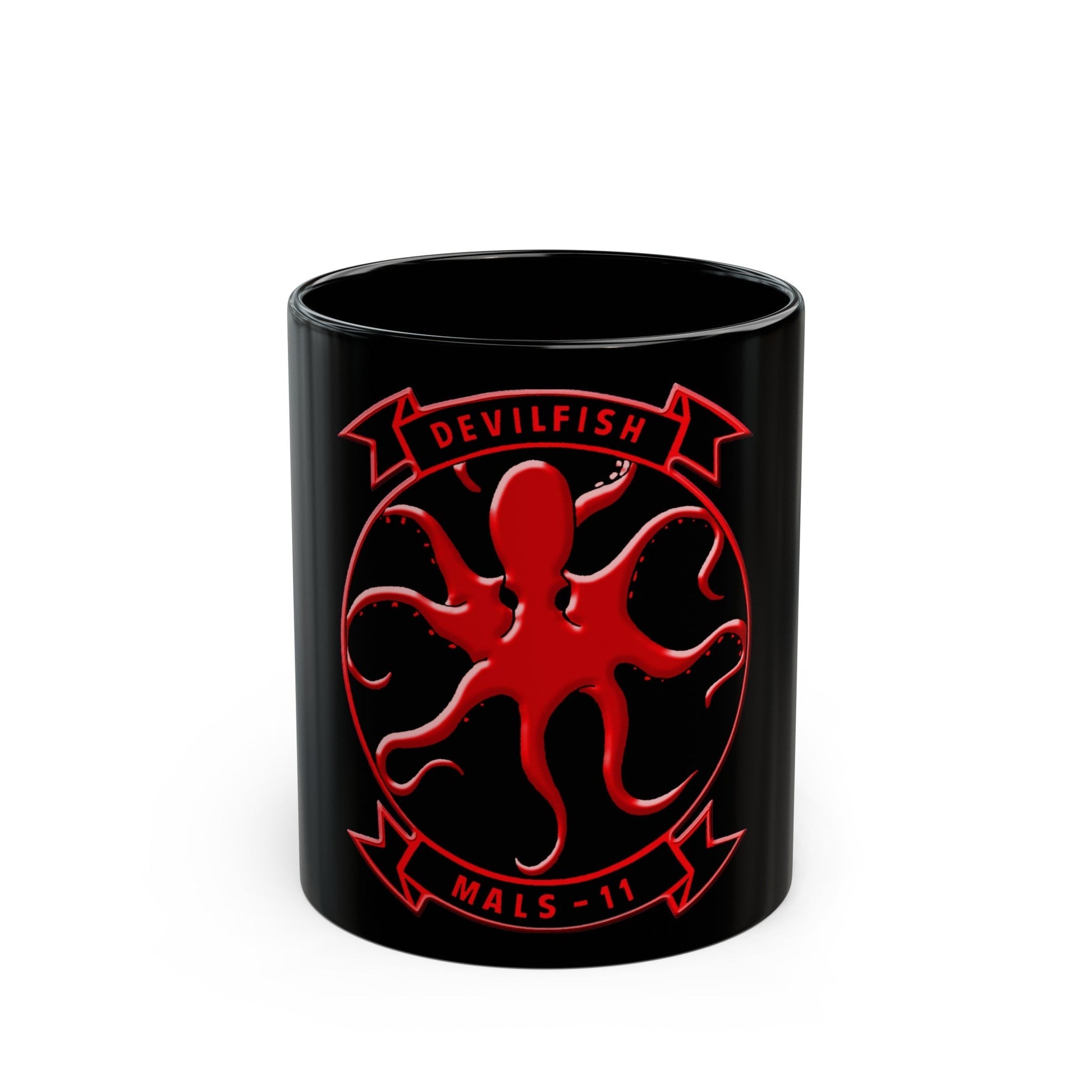 MALS 11 Devilfish (USMC) Black Coffee Mug-11oz-The Sticker Space