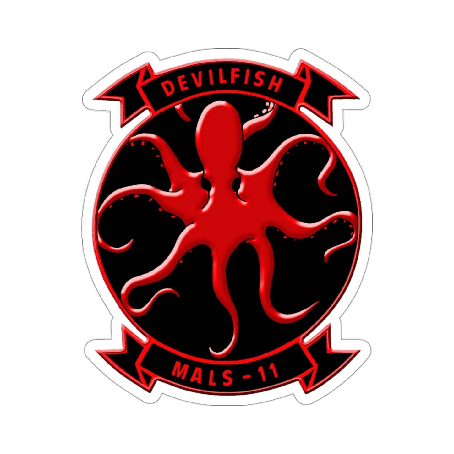 MALS 11 Devilfish (USMC) STICKER Vinyl Die-Cut Decal-3 Inch-The Sticker Space