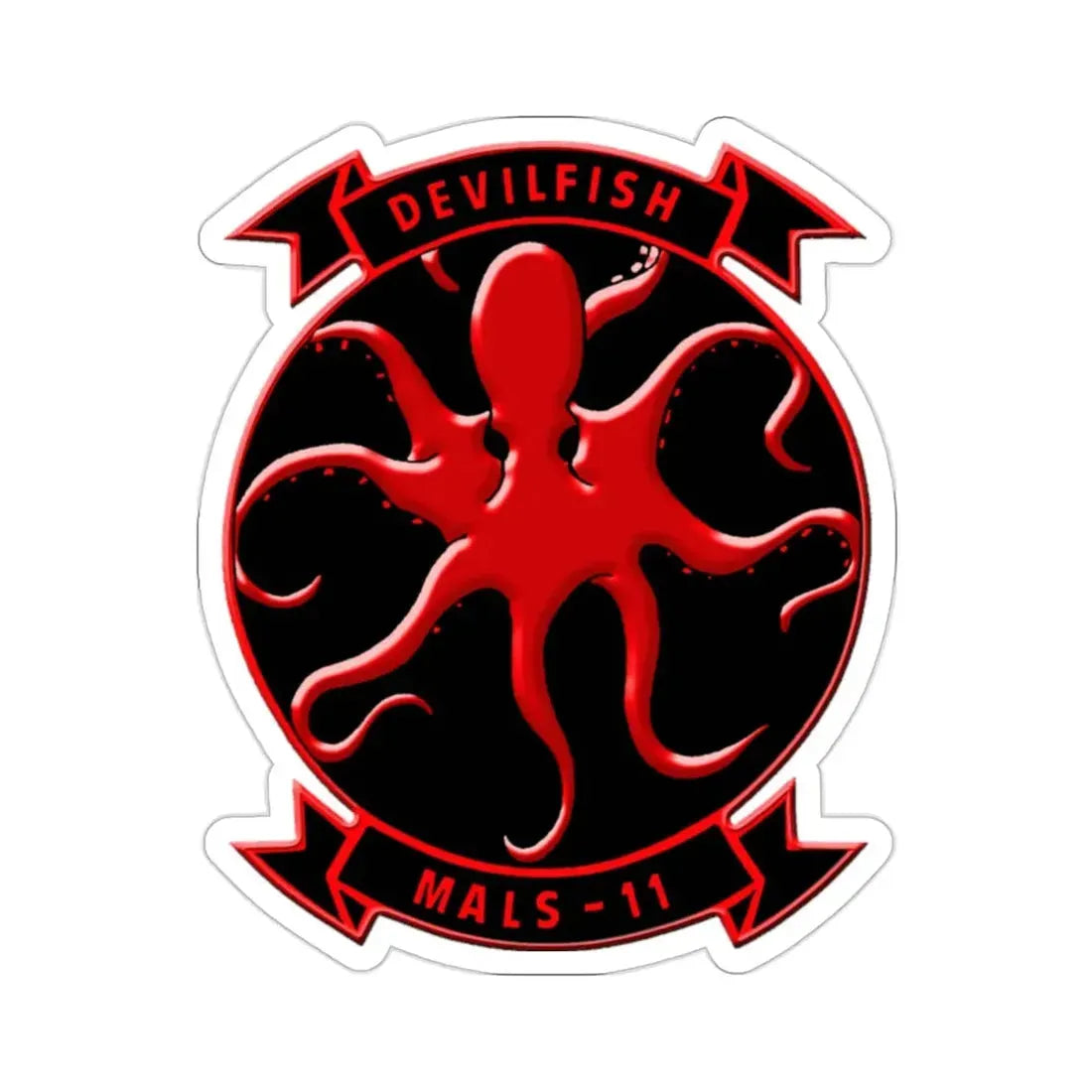 MALS 11 Devilfish (USMC) STICKER Vinyl Die-Cut Decal - The Sticker Space