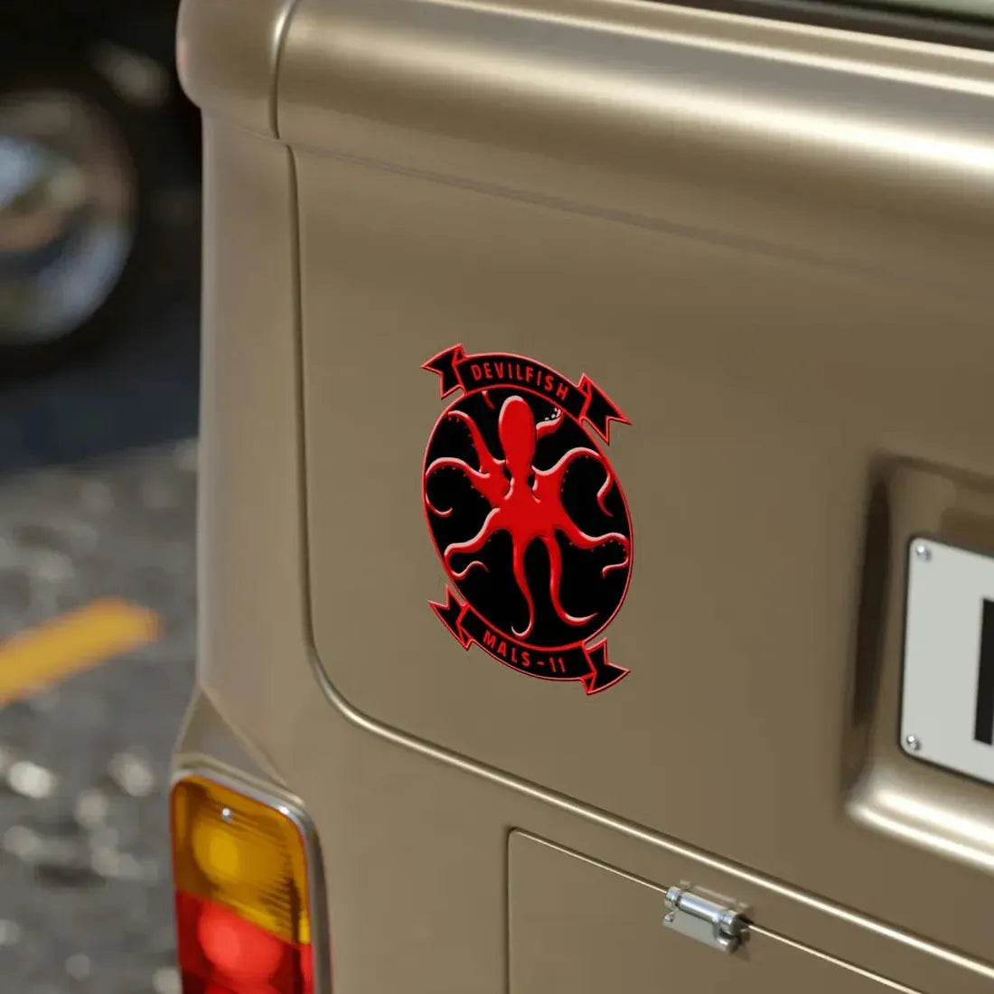 MALS 11 Devilfish (USMC) Transparent STICKER Die-Cut Vinyl Decal - The Sticker Space