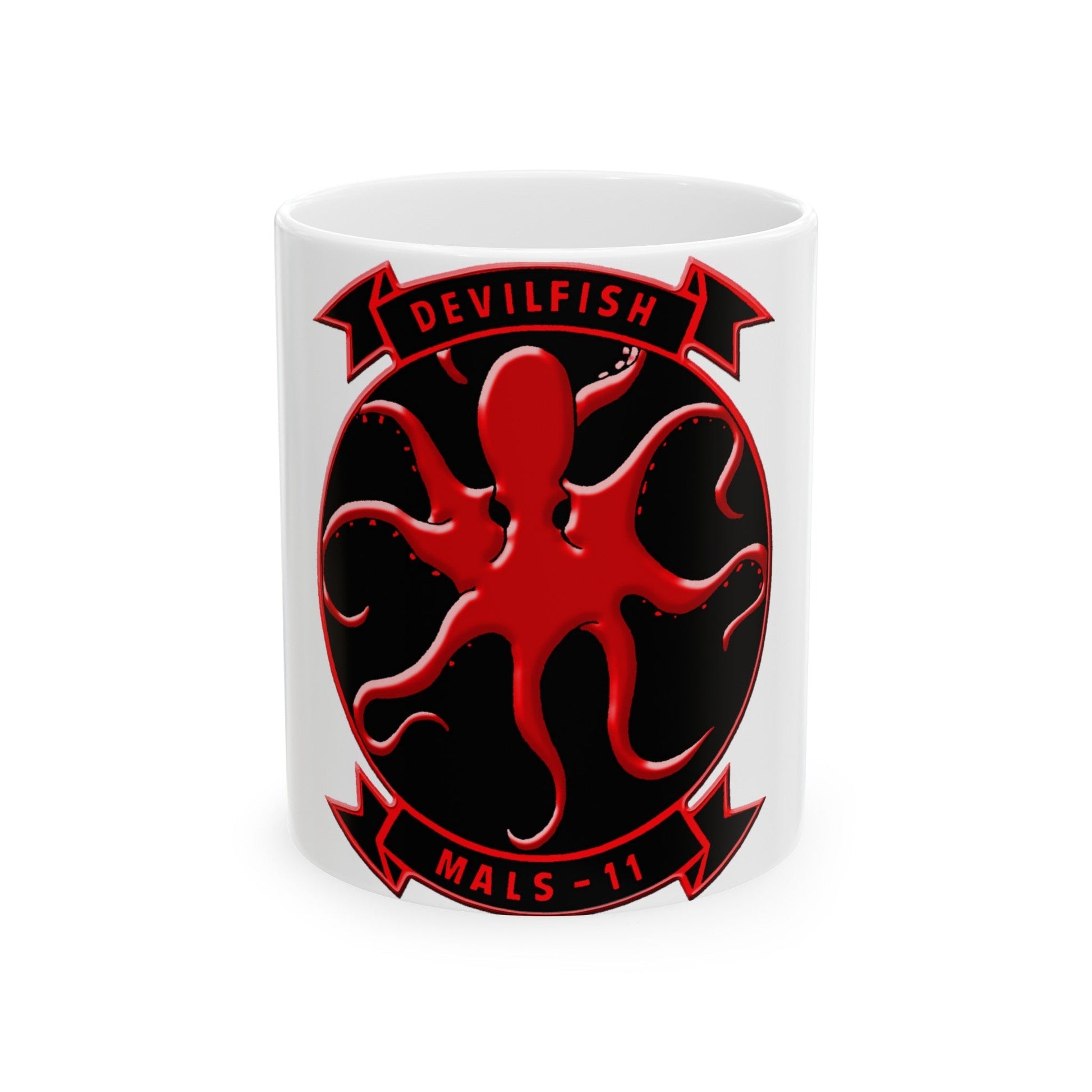 MALS 11 Devilfish (USMC) White Coffee Mug-11oz-The Sticker Space