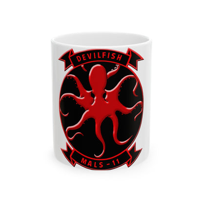 MALS 11 Devilfish (USMC) White Coffee Mug-11oz-The Sticker Space