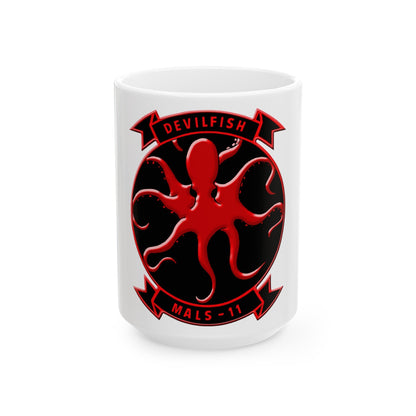 MALS 11 Devilfish (USMC) White Coffee Mug-15oz-The Sticker Space