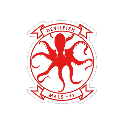 MALS 11 Devilfish v2 (USMC) STICKER Vinyl Die-Cut Decal - The Sticker Space