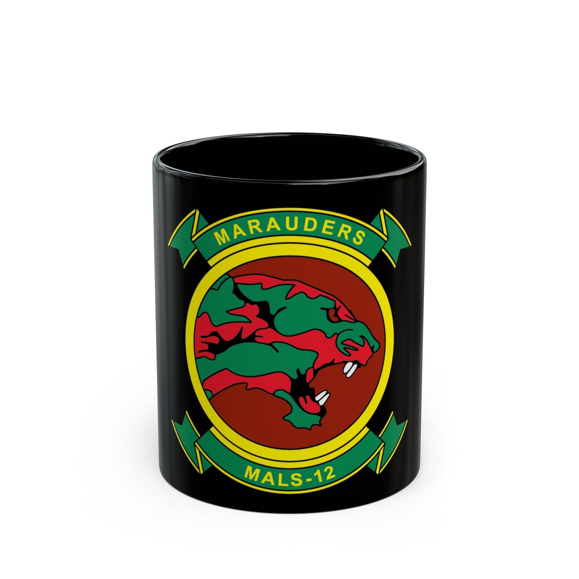 MALS 12 Marauders (USMC) Black Coffee Mug-11oz-The Sticker Space