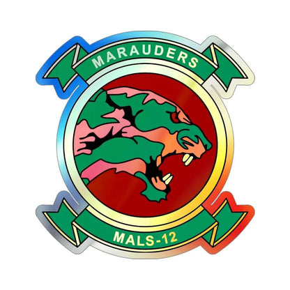 MALS 12 Marauders (USMC) Holographic STICKER Die-Cut Vinyl Decal - The Sticker Space