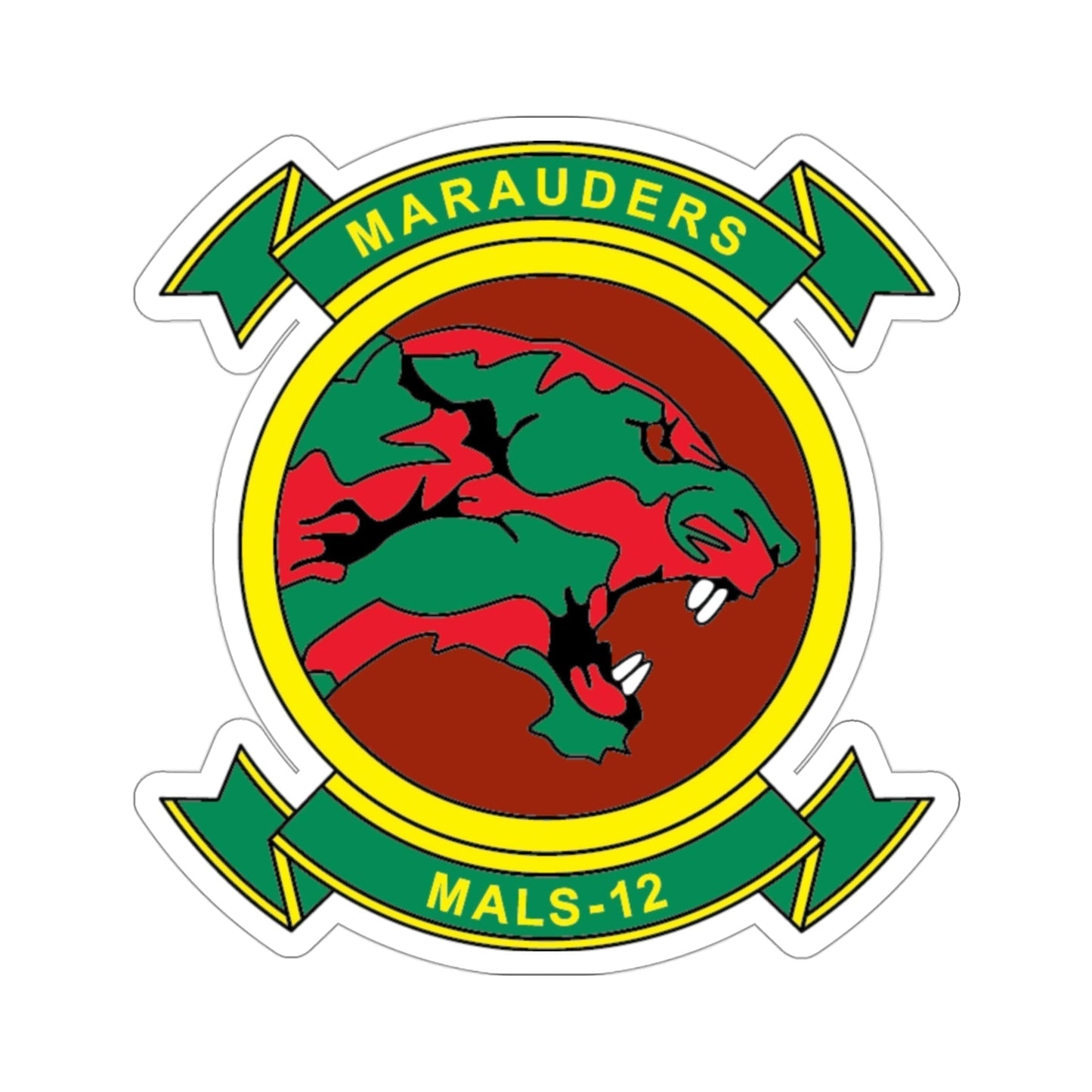 MALS 12 Marauders (USMC) STICKER Vinyl Die-Cut Decal-3 Inch-The Sticker Space