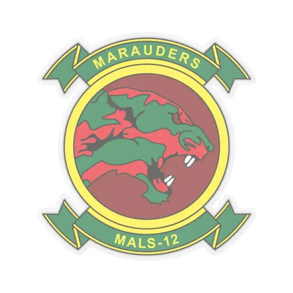 MALS 12 Marauders (USMC) STICKER Vinyl Kiss-Cut Decal 3 Inch Transparent - The Sticker Space