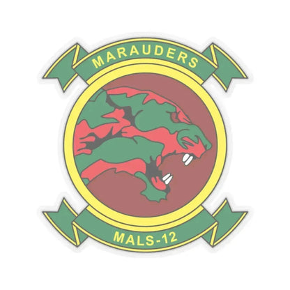 MALS 12 Marauders (USMC) STICKER Vinyl Kiss-Cut Decal 6 Inch Transparent - The Sticker Space