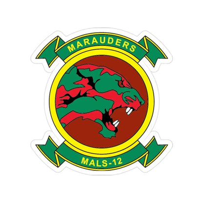 MALS 12 Marauders (USMC) Transparent STICKER Die-Cut Vinyl Decal 2 Inch - The Sticker Space