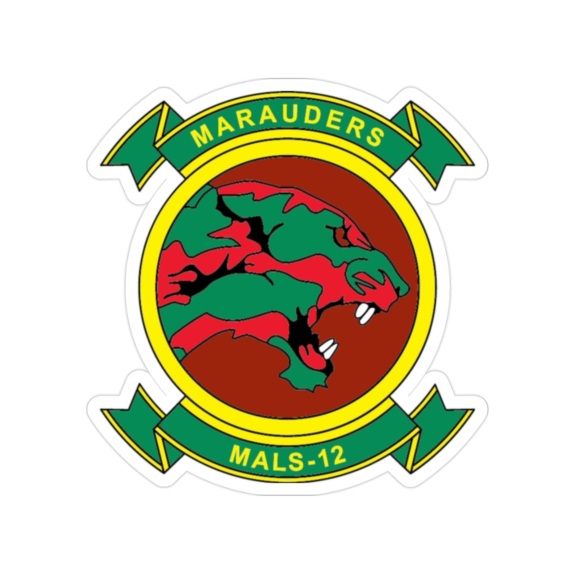 MALS 12 Marauders (USMC) Transparent STICKER Die-Cut Vinyl Decal-2 Inch-The Sticker Space