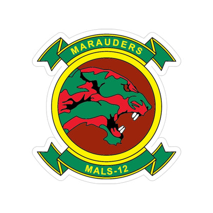 MALS 12 Marauders (USMC) Transparent STICKER Die-Cut Vinyl Decal-4 Inch-The Sticker Space