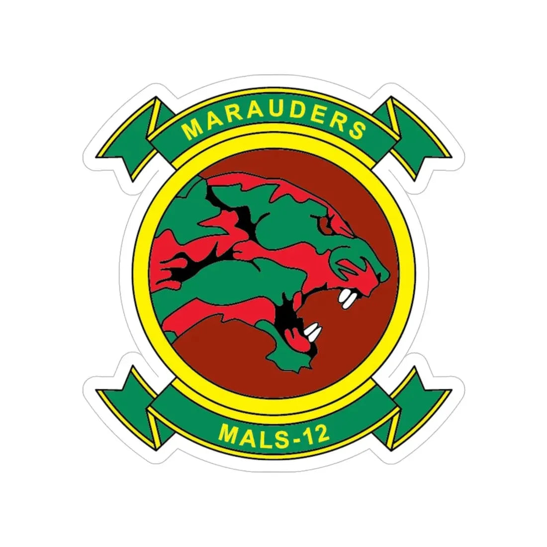 MALS 12 Marauders (USMC) Transparent STICKER Die-Cut Vinyl Decal - The Sticker Space