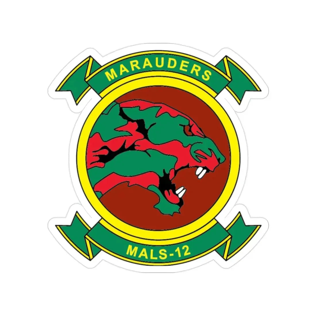 MALS 12 Marauders (USMC) Transparent STICKER Die-Cut Vinyl Decal - The Sticker Space