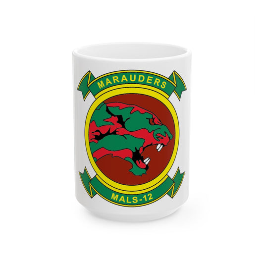 MALS 12 Marauders (USMC) White Coffee Mug-15oz-The Sticker Space