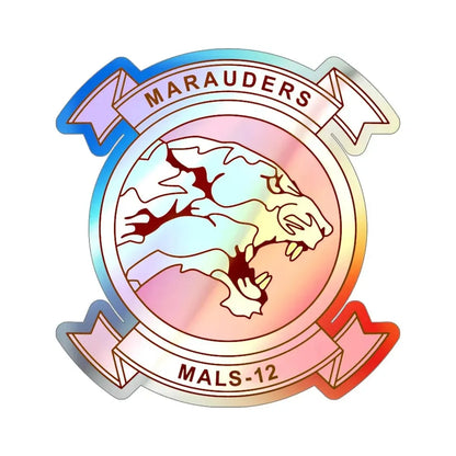 MALS 12 Wives Club PINK (USMC) Holographic STICKER Die-Cut Vinyl Decal 6 Inch - The Sticker Space