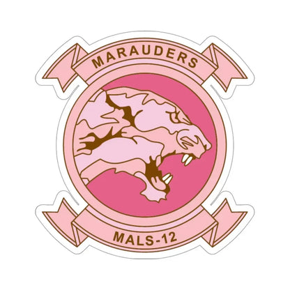 MALS 12 Wives Club PINK (USMC) STICKER Vinyl Die-Cut Decal 3 Inch - The Sticker Space
