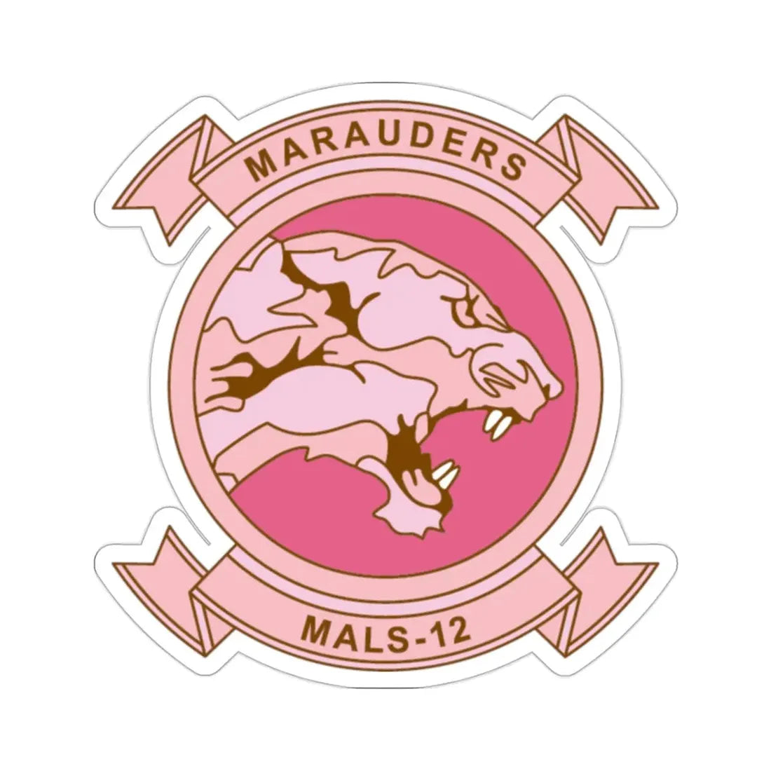 MALS 12 Wives Club PINK (USMC) STICKER Vinyl Die-Cut Decal - The Sticker Space