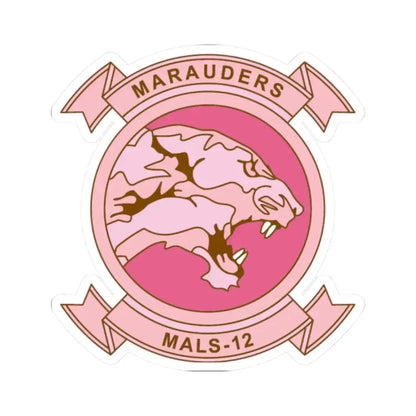 MALS 12 Wives Club PINK (USMC) STICKER Vinyl Kiss-Cut Decal 2 Inch White - The Sticker Space