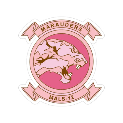 MALS 12 Wives Club PINK (USMC) Transparent STICKER Die-Cut Vinyl Decal - The Sticker Space