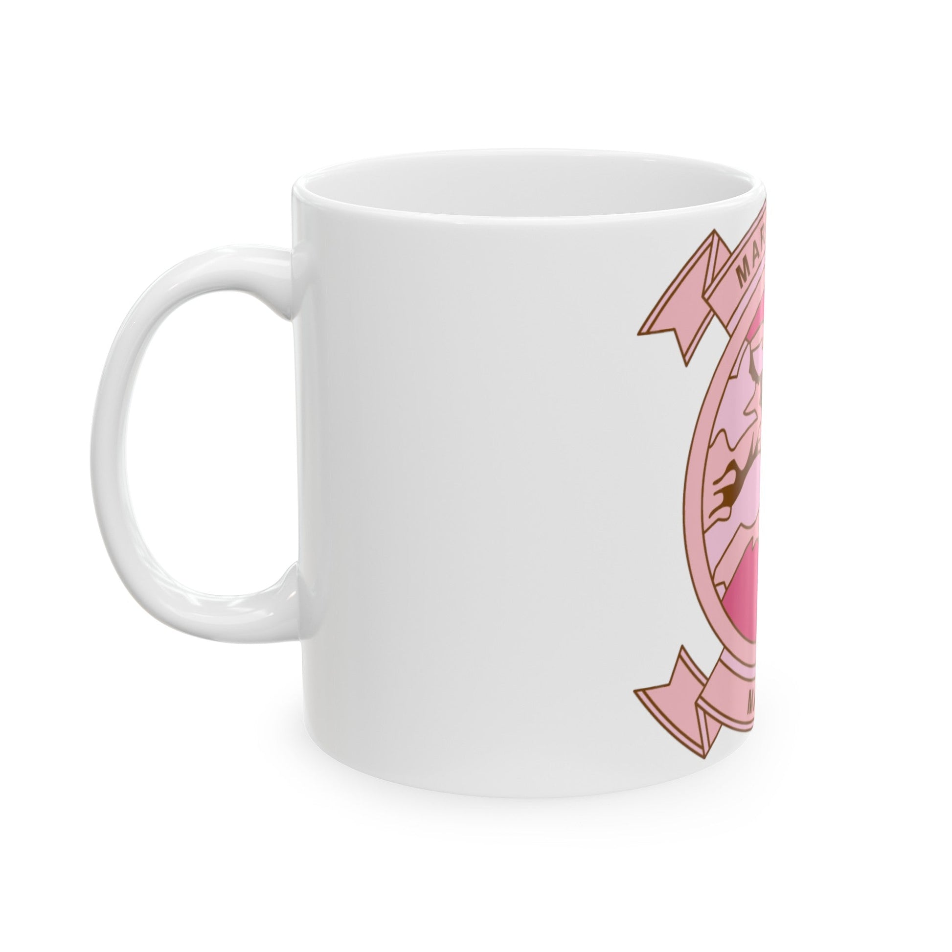 MALS 12 Wives Club PINK (USMC) White Coffee Mug-The Sticker Space