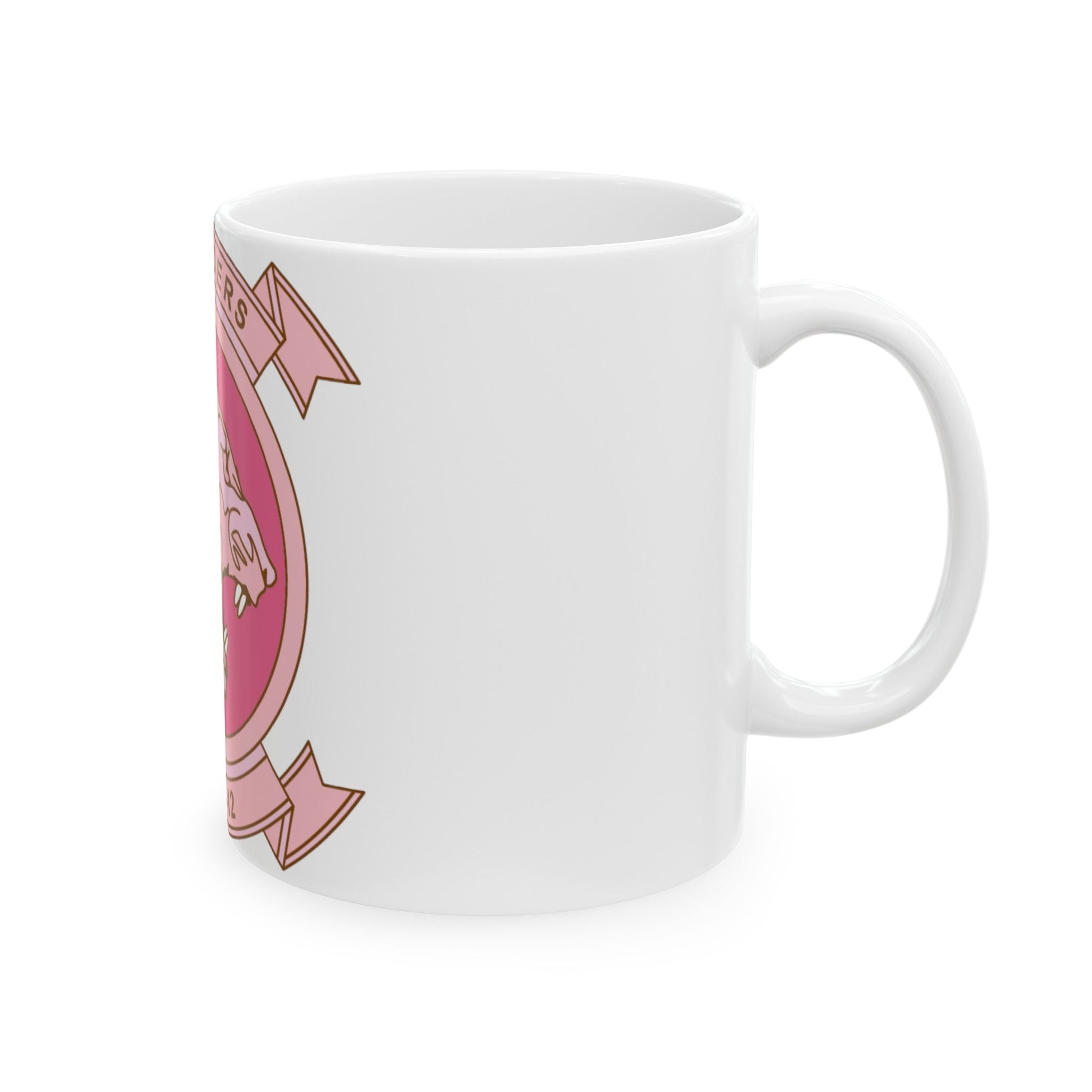 MALS 12 Wives Club PINK (USMC) White Coffee Mug-The Sticker Space