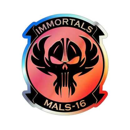 MALS 16 Immortals (USMC) Holographic STICKER Die-Cut Vinyl Decal 2 Inch Holographic - The Sticker Space