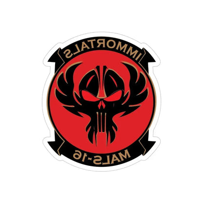 MALS 16 Immortals (USMC) REVERSE PRINT Transparent Die-Cut STICKER 6 Inch Die-Cut Transparent - The Sticker Space