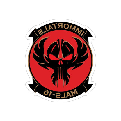 MALS 16 Immortals (USMC) REVERSE PRINT Transparent Die-Cut STICKER - The Sticker Space