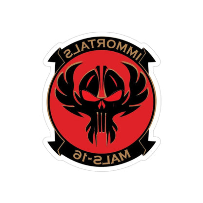 MALS 16 Immortals (USMC) REVERSE PRINT Transparent Die-Cut STICKER - The Sticker Space