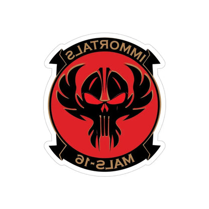 MALS 16 Immortals (USMC) REVERSE PRINT Transparent Die-Cut STICKER - The Sticker Space